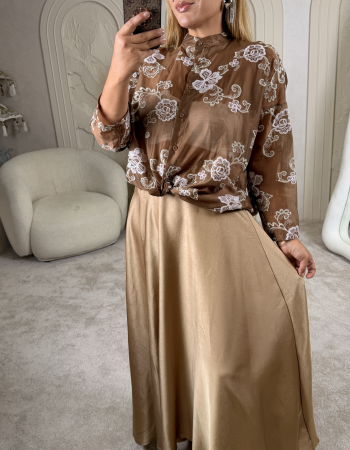 CHIC MAXİ ETEK GOLD CHIC MAXİ ETEK GOLD