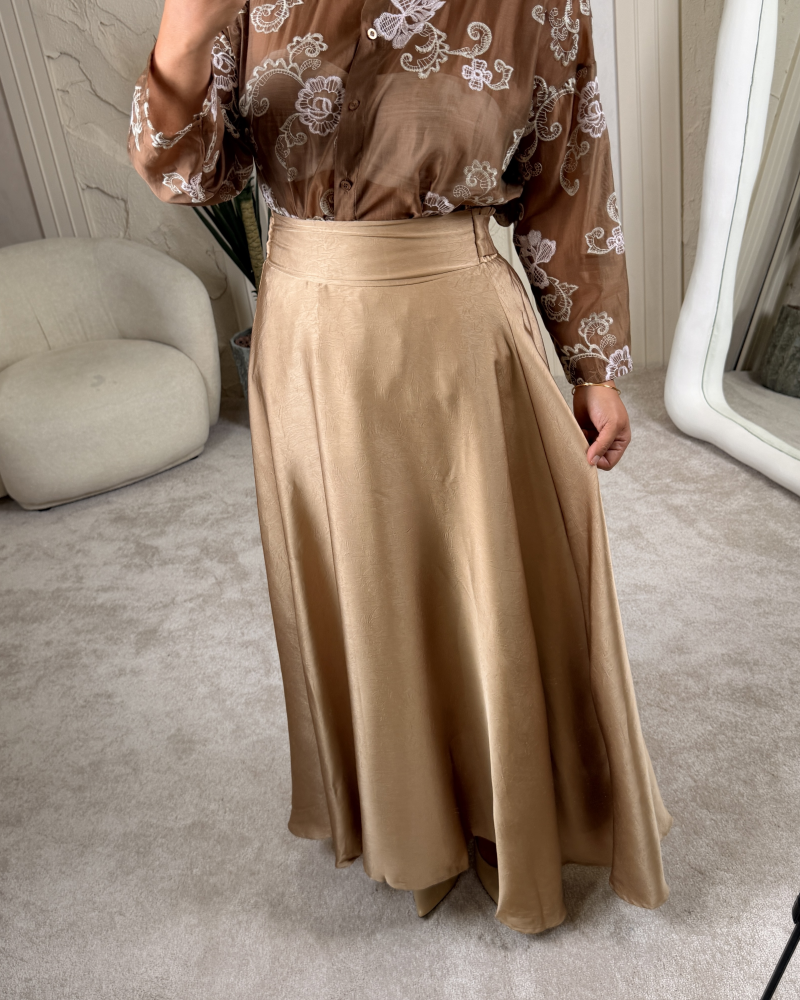 CHIC MAXİ ETEK GOLD CHIC MAXİ ETEK GOLD