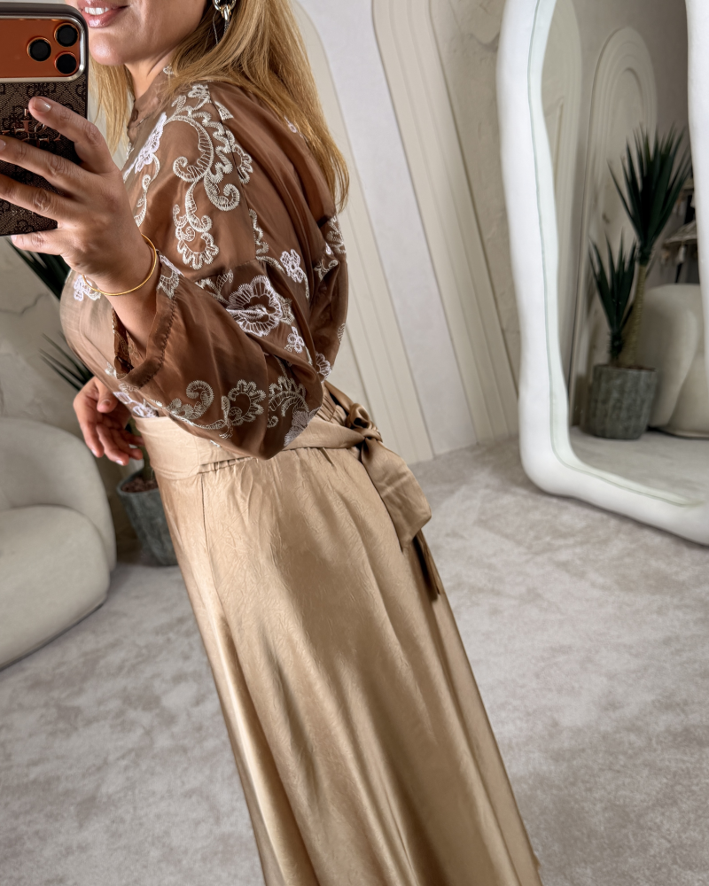 CHIC MAXİ ETEK GOLD CHIC MAXİ ETEK GOLD