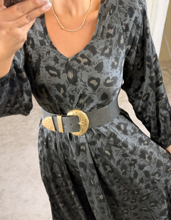 LEO İTHAL MAXİ DRESS ANTRASİT LEO İTHAL MAXİ DRESS ANTRASİT
