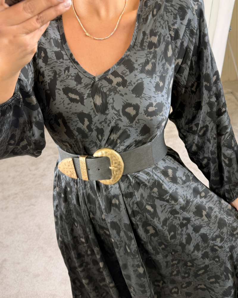 LEO İTHAL MAXİ DRESS ANTRASİT LEO İTHAL MAXİ DRESS ANTRASİT