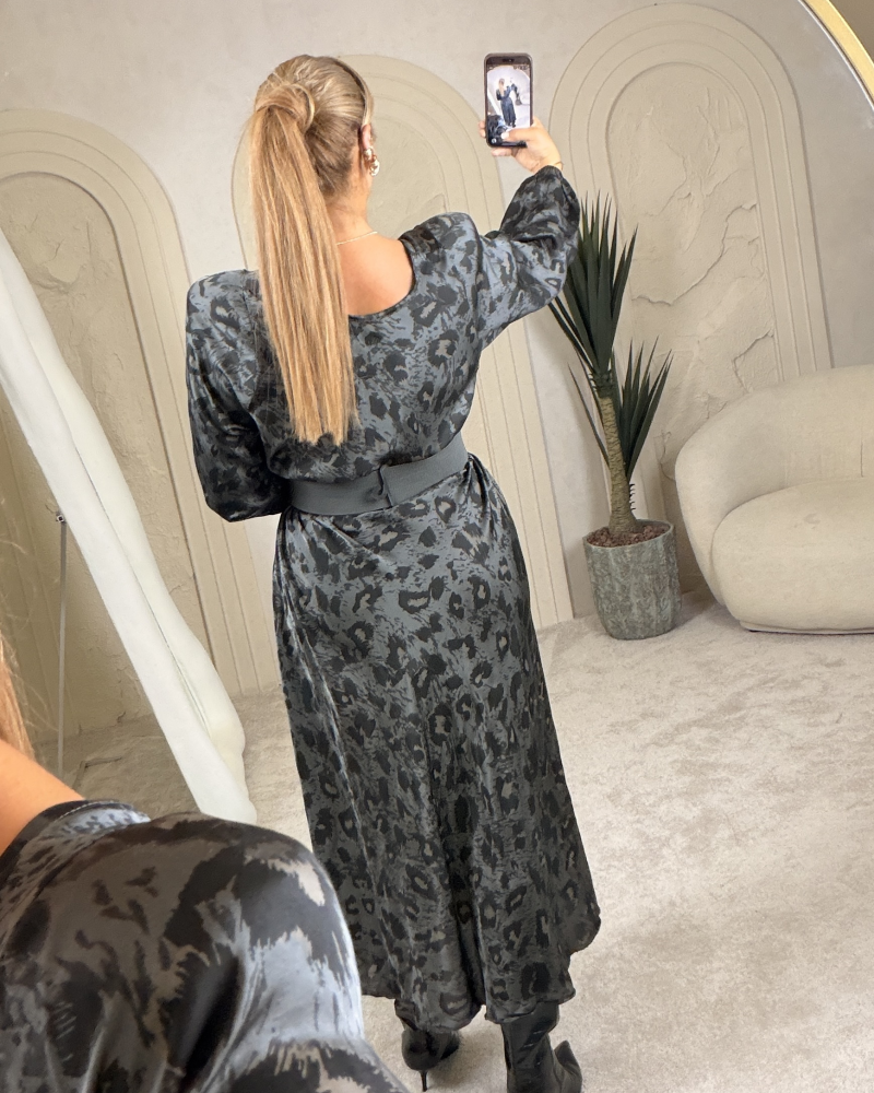 LEO İTHAL MAXİ DRESS ANTRASİT LEO İTHAL MAXİ DRESS ANTRASİT