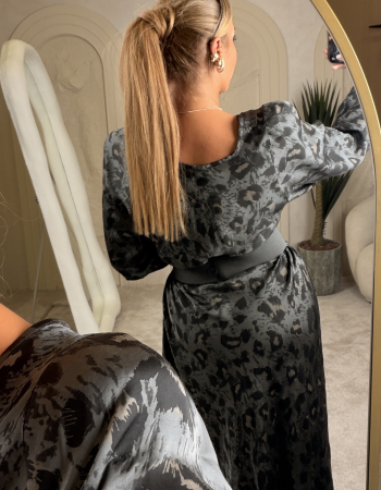 LEO İTHAL MAXİ DRESS ANTRASİT LEO İTHAL MAXİ DRESS ANTRASİT