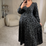 LEO İTHAL MAXİ DRESS ANTRASİT