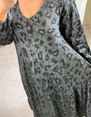 LEO İTHAL MAXİ DRESS ANTRASİT LEO İTHAL MAXİ DRESS ANTRASİT