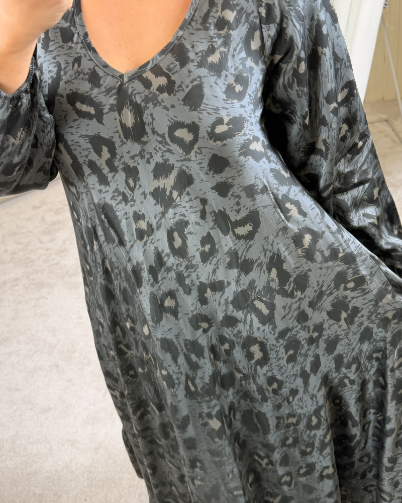 LEO İTHAL MAXİ DRESS ANTRASİT LEO İTHAL MAXİ DRESS ANTRASİT