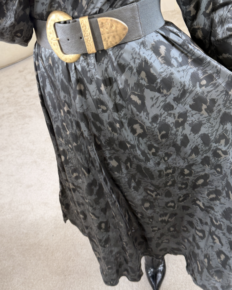 LEO İTHAL MAXİ DRESS ANTRASİT LEO İTHAL MAXİ DRESS ANTRASİT