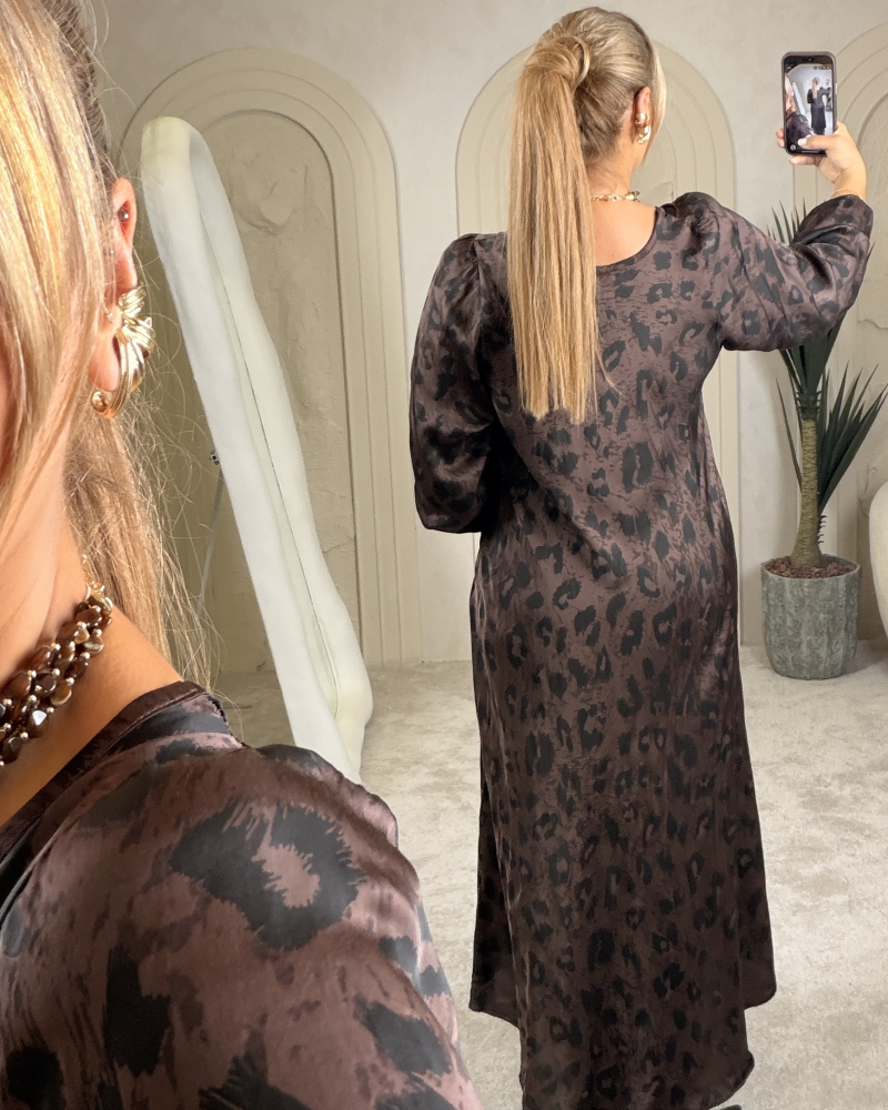 LEO İTHAL MAXİ DRESS KAHVE LEO İTHAL MAXİ DRESS KAHVE