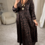LEO İTHAL MAXİ DRESS KAHVE