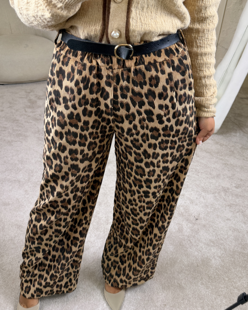 FİTİLLİ KADİFE LEOPAR İTALYAN PANTOLON FİTİLLİ KADİFE LEOPAR İTALYAN PANTOLON