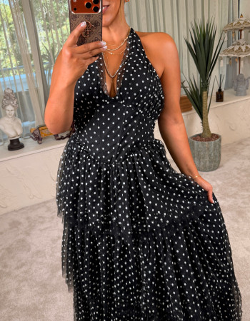 RIA PUANTİYE DRESS SİYAH RIA PUANTİYE DRESS SİYAH