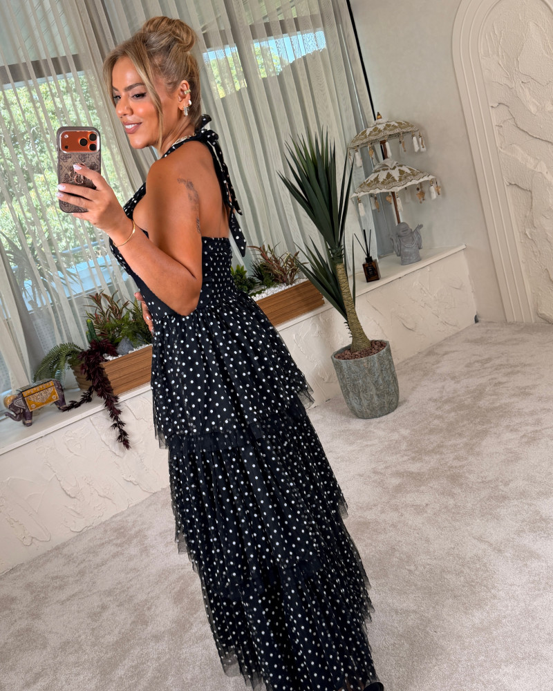 RIA PUANTİYE DRESS SİYAH RIA PUANTİYE DRESS SİYAH