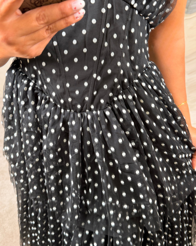 RIA PUANTİYE DRESS SİYAH RIA PUANTİYE DRESS SİYAH