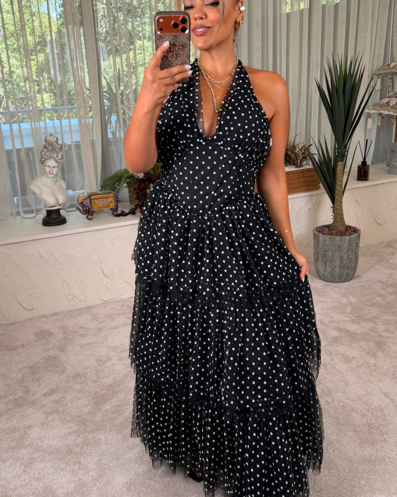 RIA PUANTİYE DRESS SİYAH RIA PUANTİYE DRESS SİYAH