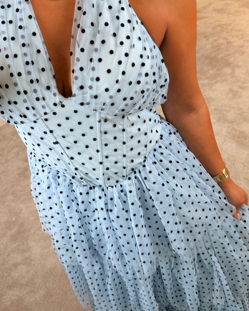 RIA PUANTİYE DRESS BEBE MAVİ RIA PUANTİYE DRESS BEBE MAVİ