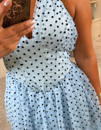 RIA PUANTİYE DRESS BEBE MAVİ RIA PUANTİYE DRESS BEBE MAVİ