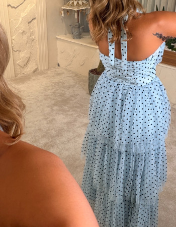 RIA PUANTİYE DRESS BEBE MAVİ RIA PUANTİYE DRESS BEBE MAVİ