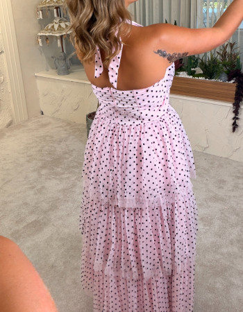 RIA PUANTİYE DRESS PEMBE RIA PUANTİYE DRESS PEMBE