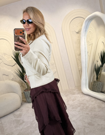 SOFTY DERİ CEKET BEIGE