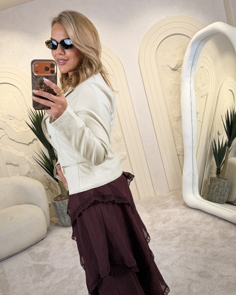 SOFTY DERİ CEKET BEIGE