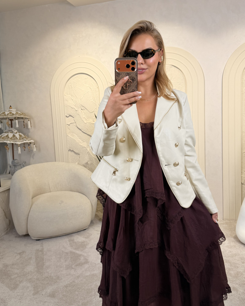 SOFTY DERİ CEKET BEIGE