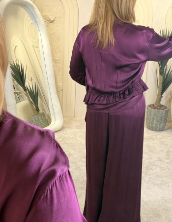 İTHAL SATEN İPEK PANTOLON MÜRDÜM