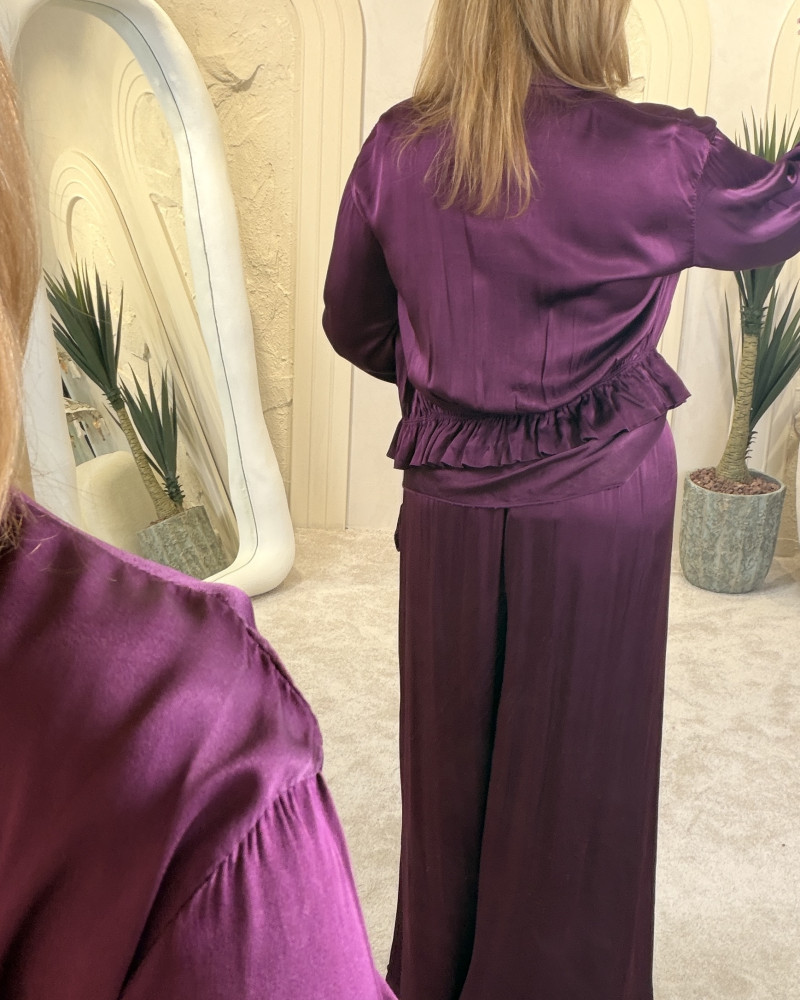 İTHAL SATEN İPEK PANTOLON MÜRDÜM