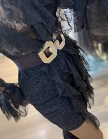 LEOPAR MİNİ ETEK KAHVE