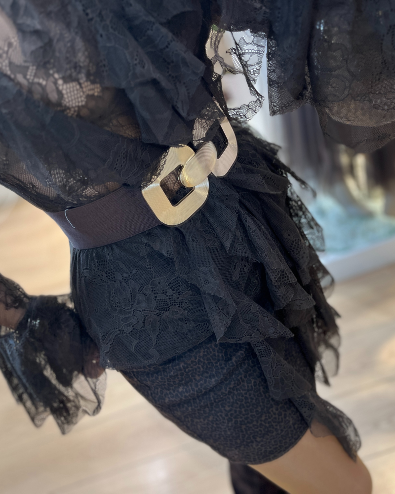 LEOPAR MİNİ ETEK KAHVE