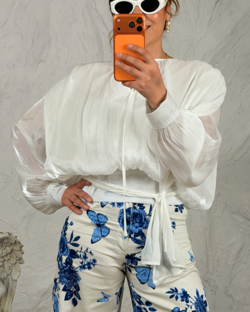 İTALYAN VİSCOSE BEYAZ BLUZ