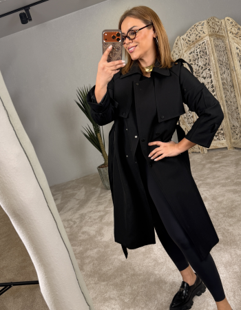 İTALYAN KOTON TRENÇKOT CAMEL