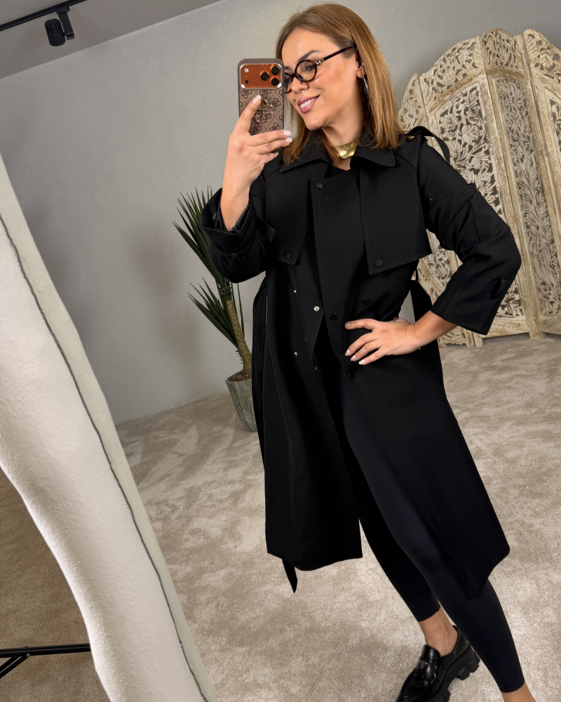 İTALYAN KOTON TRENÇKOT CAMEL