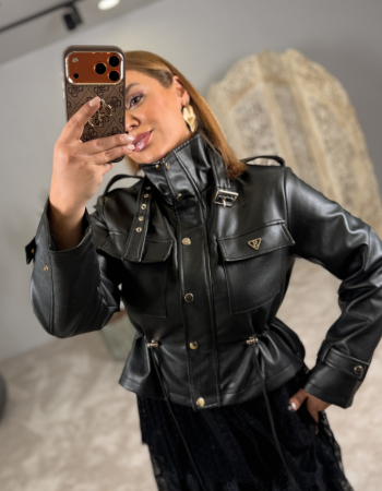 İTALYAN DERİ CEKET SİYAH