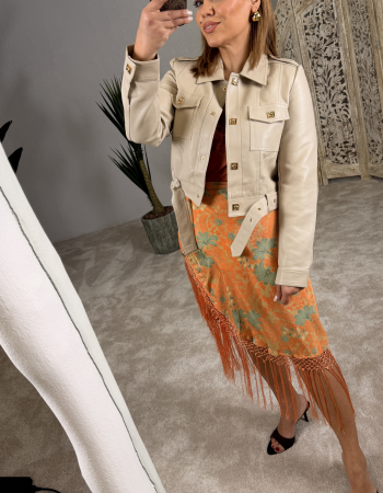 İTALYAN DERİ CEKET BEJ