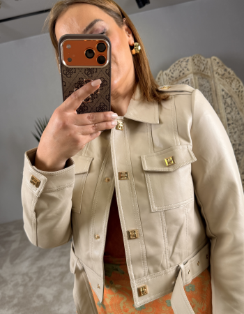 İTALYAN DERİ CEKET BEJ