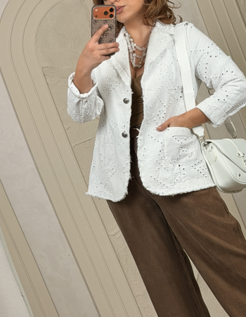 İTALYAN TAŞLANMIŞ EFEKTLİ PANTOLON KAHVE