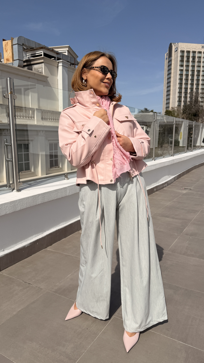 İTALYAN PALAZZO PANTOLON GRİ