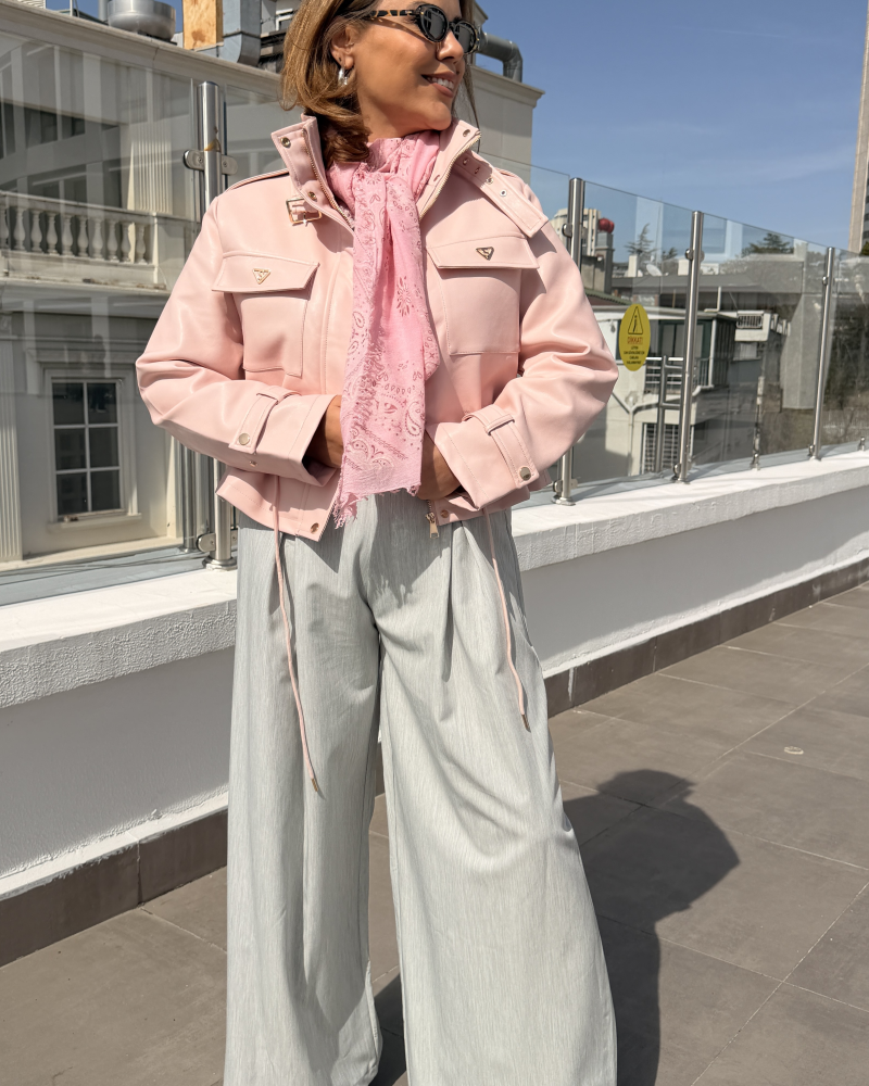 İTALYAN PALAZZO PANTOLON GRİ