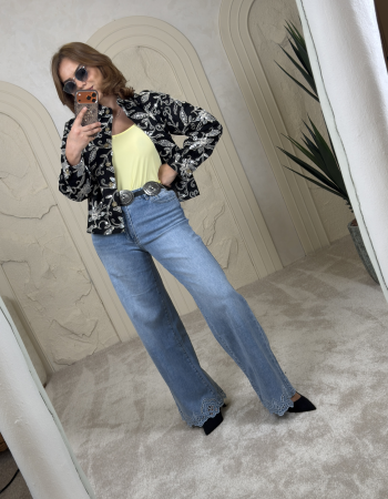 İTALYAN İŞLEMELİ CEKET SİYAH