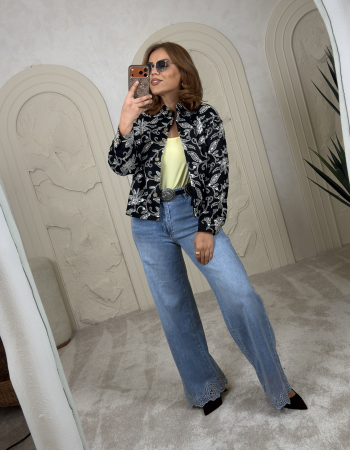 İTALYAN İŞLEMELİ CEKET SİYAH