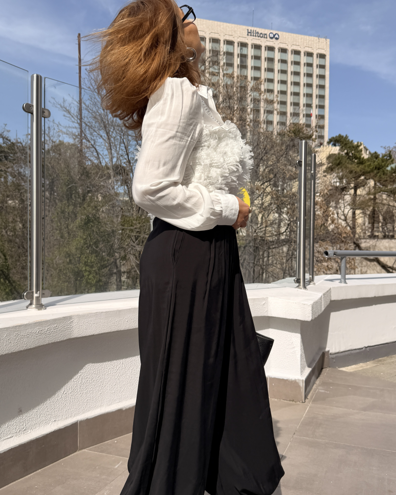 İTALYAN ŞALVAR PANTOLON SİYAH