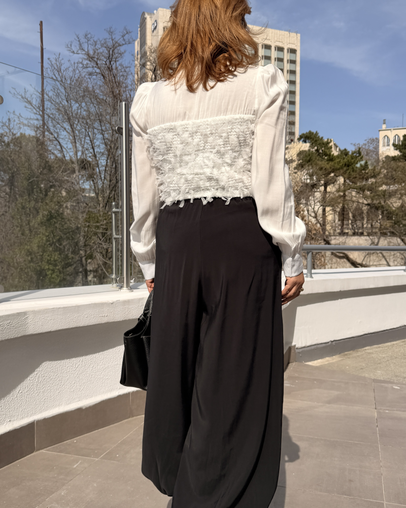 İTALYAN ŞALVAR PANTOLON SİYAH