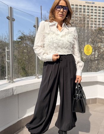 İTALYAN ŞALVAR PANTOLON SİYAH