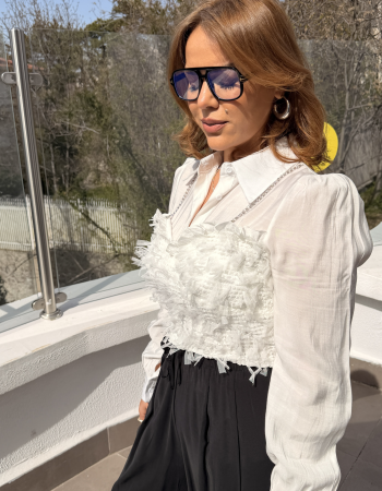 İTALYAN TASARIM GÖMLEK BEYAZ