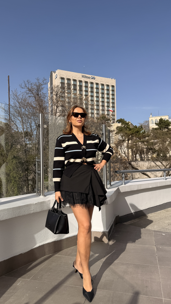 SİYAH İTALYAN TASARIM MİNİ ETEK