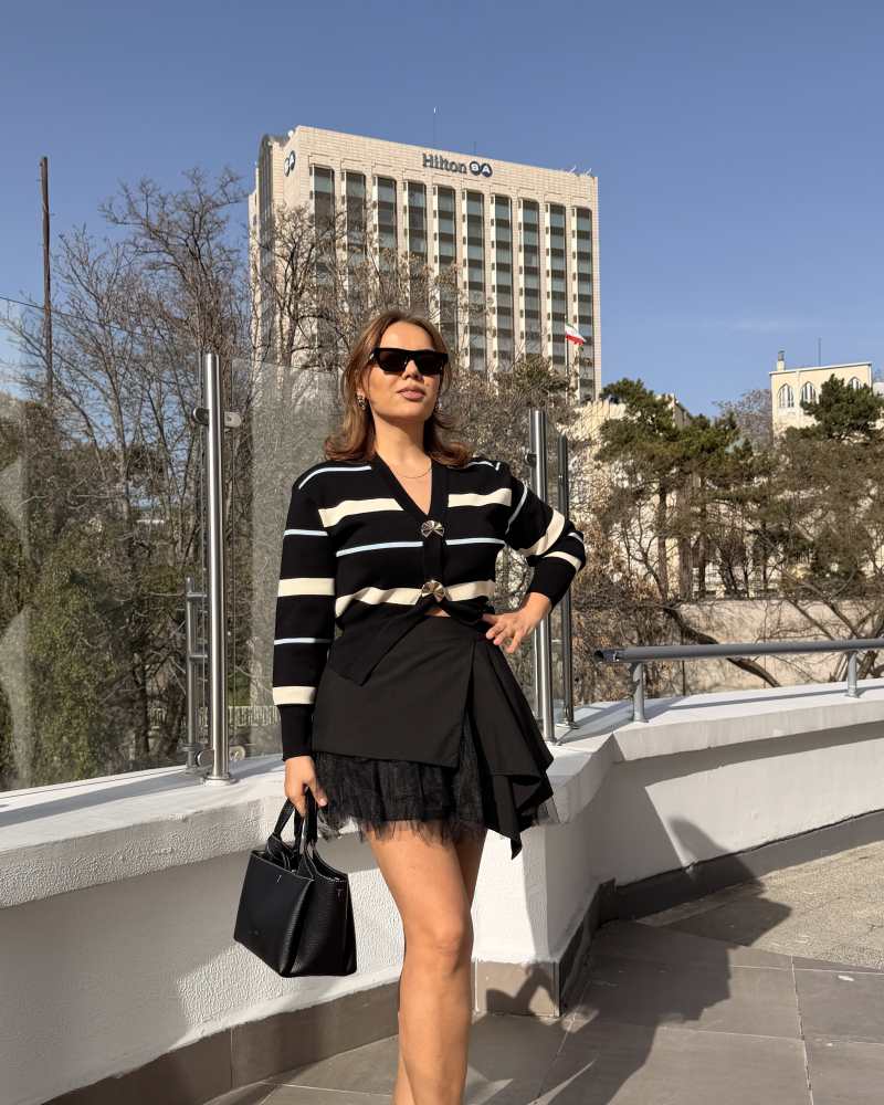 SİYAH İTALYAN TASARIM MİNİ ETEK