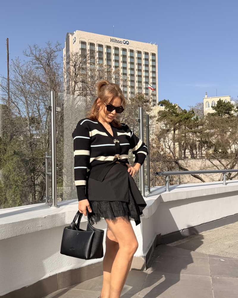 SİYAH İTALYAN TASARIM MİNİ ETEK