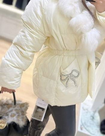 KÜRK DETAYLI İTALYAN PREMİUM MONT KREM