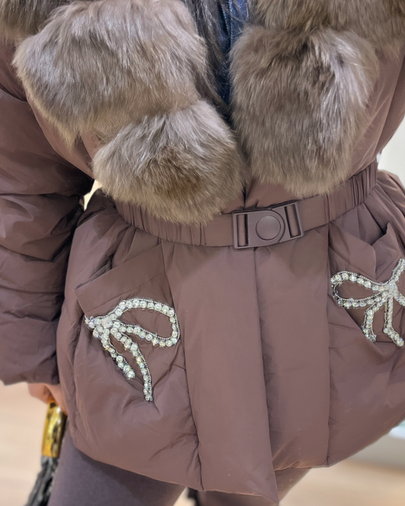 KÜRK DETAYLI İTALYAN PREMIUM MONT KAHVE