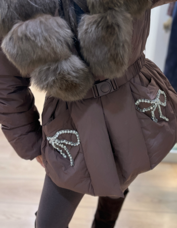 KÜRK DETAYLI İTALYAN PREMIUM MONT KAHVE